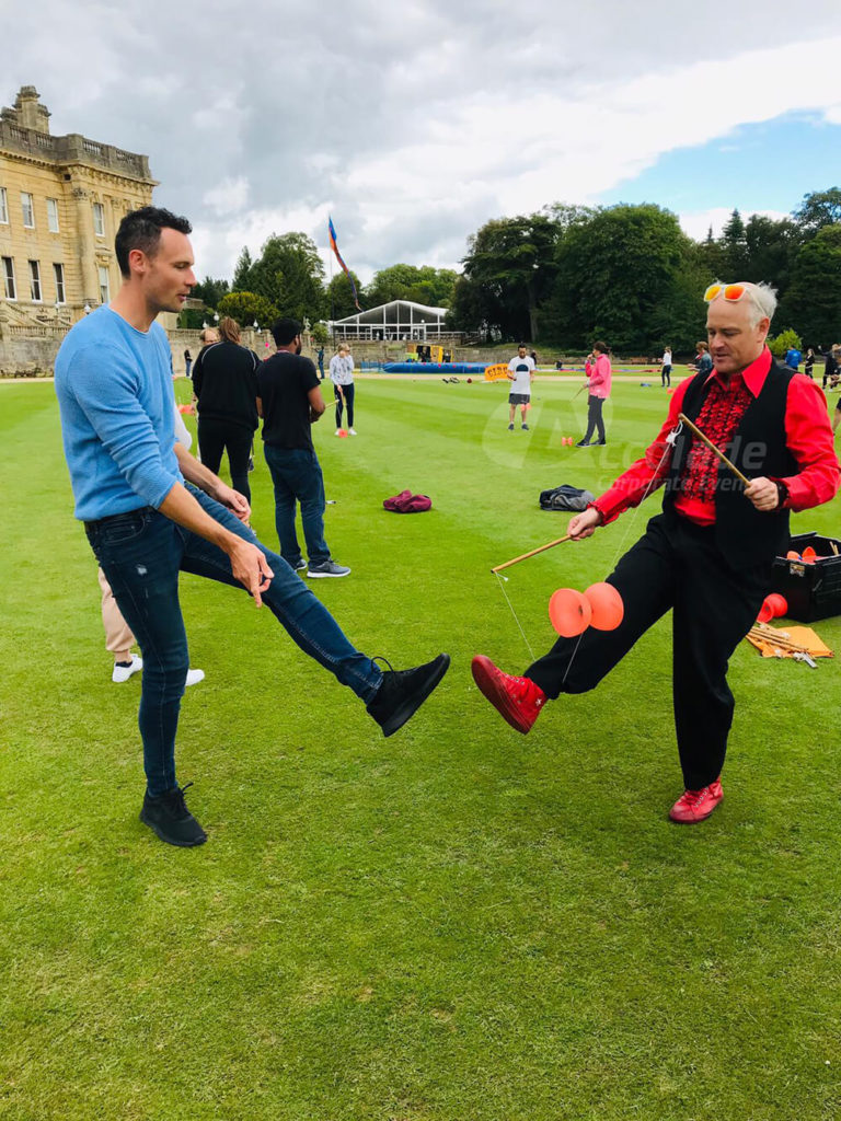 Teaching the diablo at a circus skills workshop