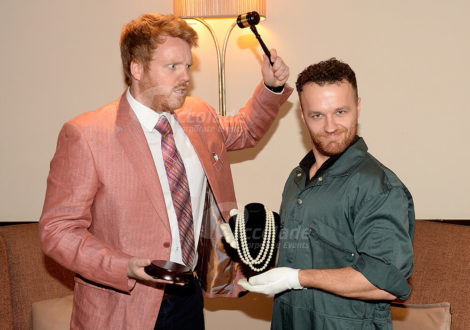 Auctioneer and his hammer Antiques Auction Corporate Event