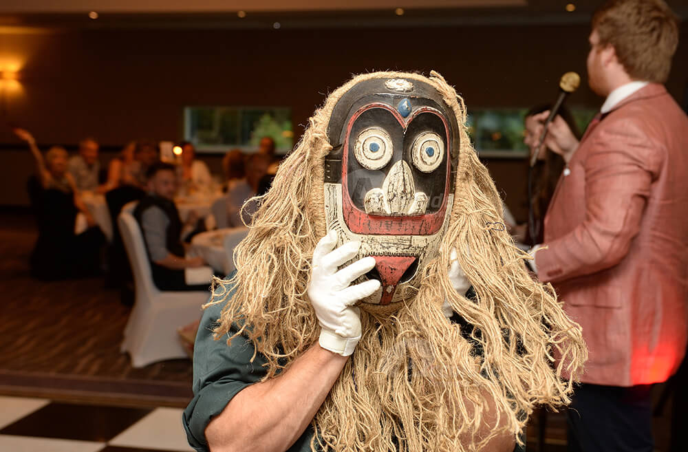 Man wearing mask at Antiques Auction Corporate Event