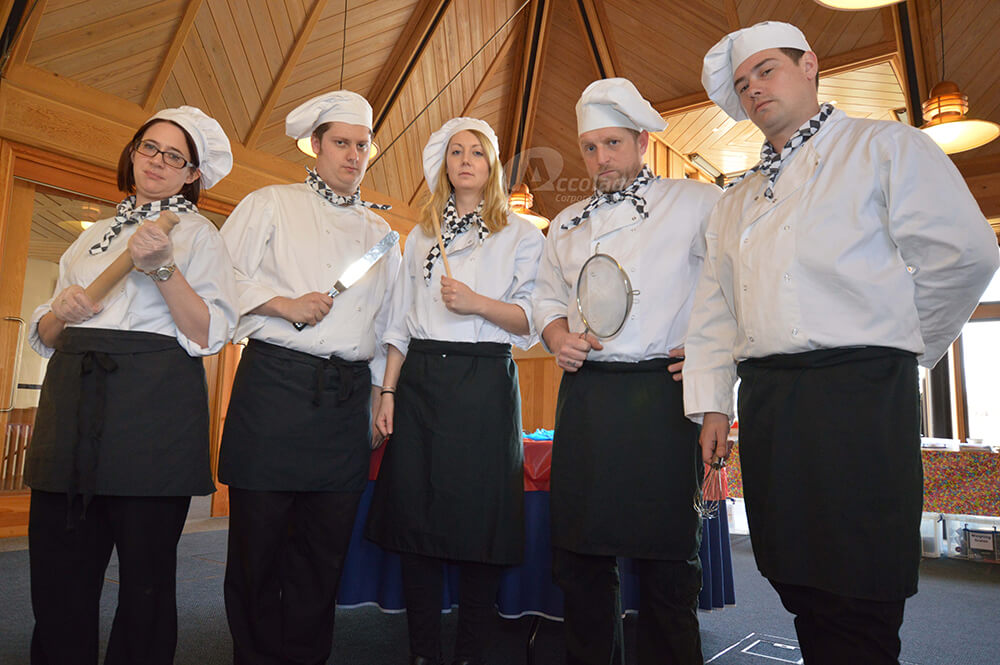 Master chefs ready to bake at Team Bake Off team building event
