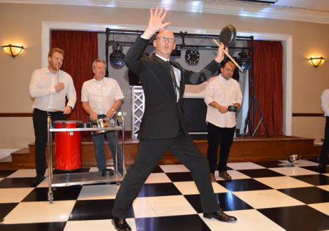Conductor at Crashing Waiters corporate event
