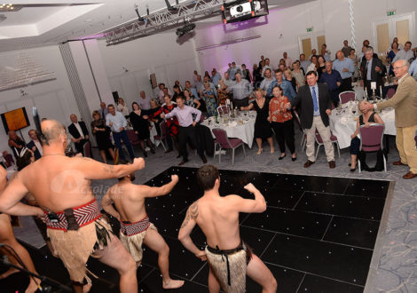 People learning the Haka
