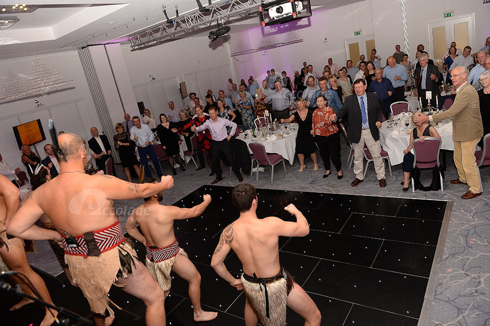 People learning the Haka