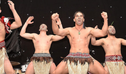 Haka masters performing on stage