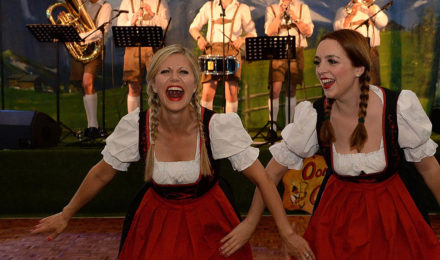 Fraulines having fun at German Beer Festival event