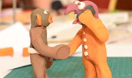 Men made out of Plasticine for Team Animation event