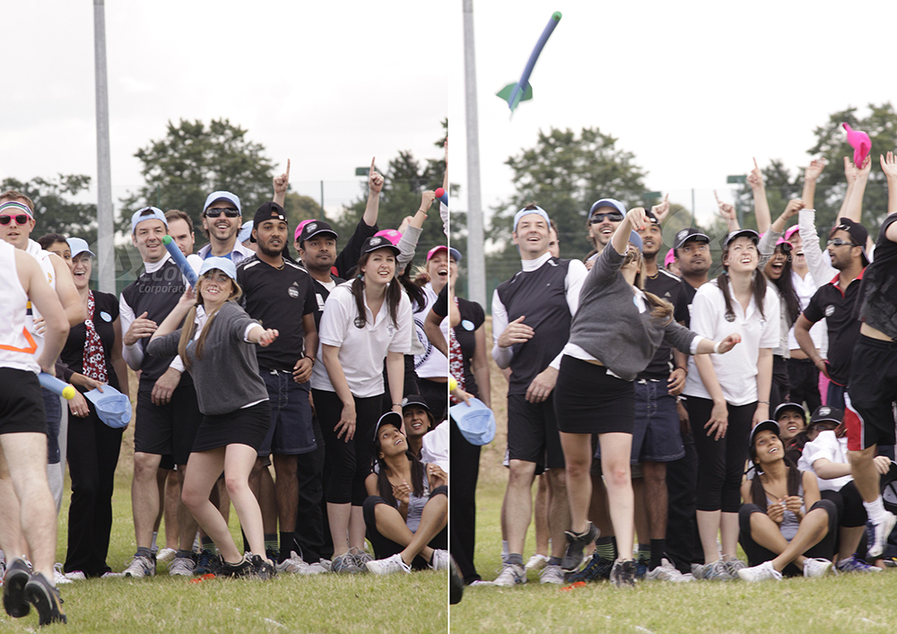 Throwing the javelin at a School Sports Day team building event