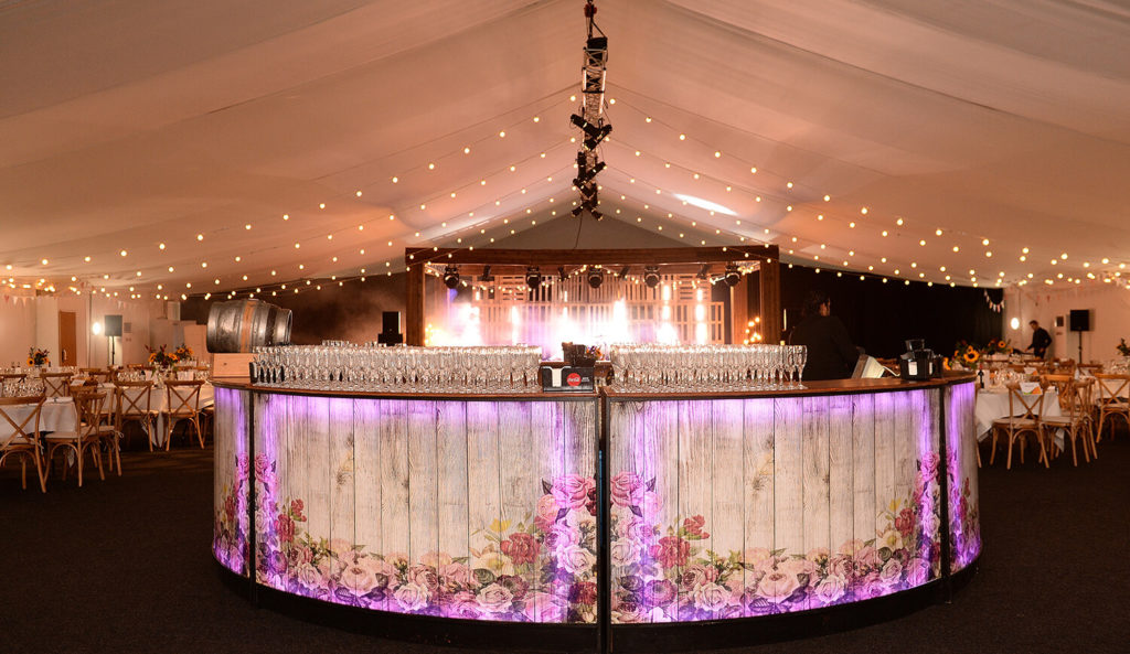 Themed party night showing beautiful bar and lighting