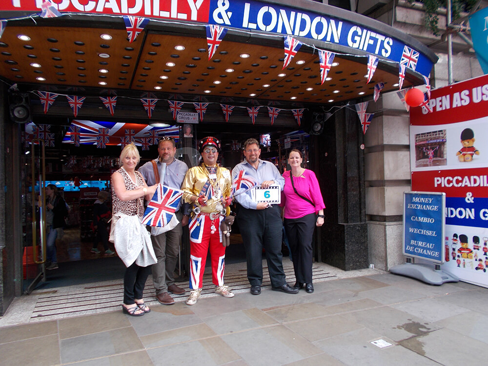 Union Jacks on a Treasure hunt team building event