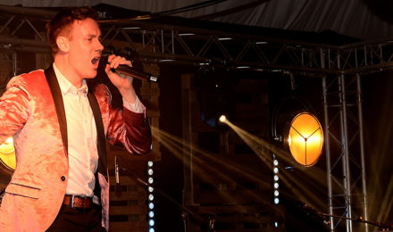 Kopycat Killers performing at indoor corporate festival event