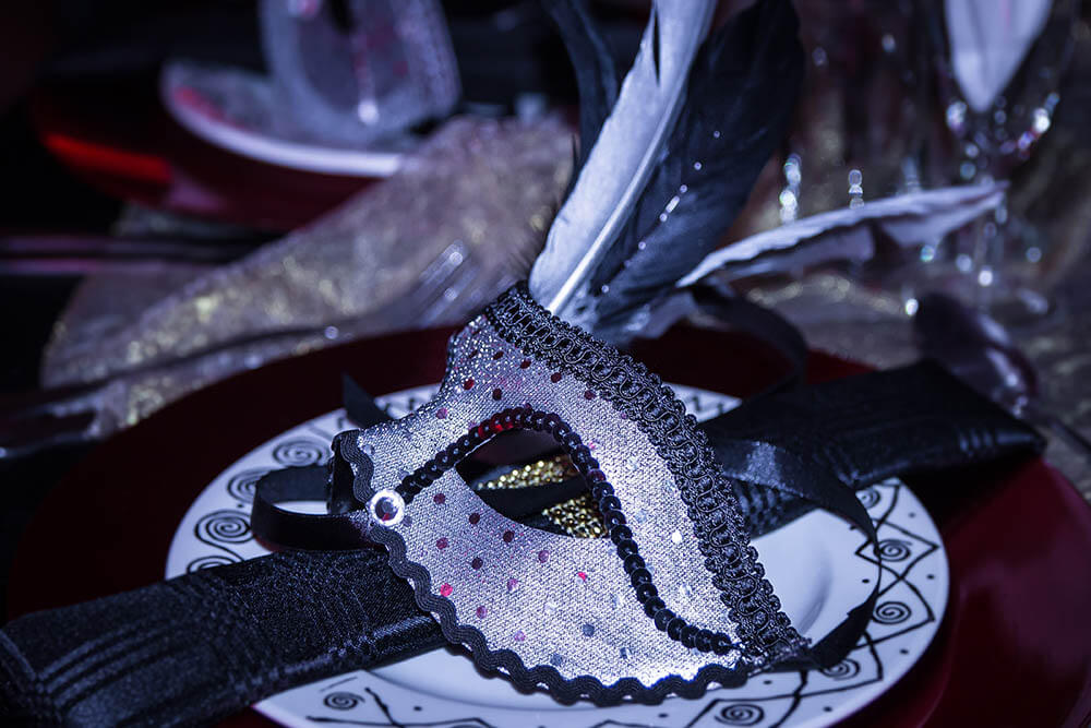 Stylish Venetian mask ready for corporate party